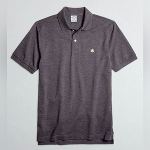 Brooks Brothers Grey Slim Fit Stretch Supima Polo Shirt